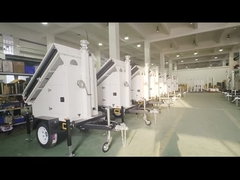 Verstelbare, op zonne-energie aangedreven, mobiele zonne-surveillance-aanhangwagen voor beveiliging