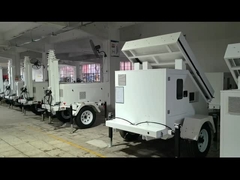 Zonne-aangedreven mobiele CCTV-toren met zonnebeveiligingscamera's