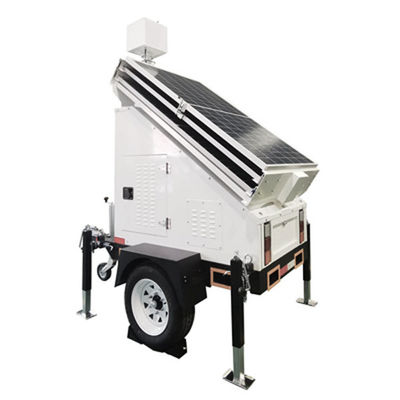 Gebouw Bewaking Mobiele zonne-trailer Aanpassing Wit Kleur