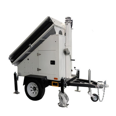 Aanpasbare draagbare zonne-trailer zonne-veiligheidstrailer met 3*400W zonnepanelen