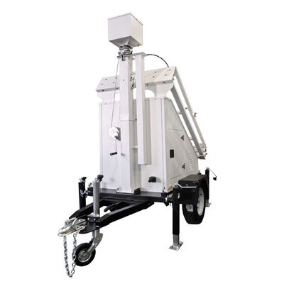 OEM ODM Solar Mobile Trailer Solar Security Camera Trailer met 6m mast lifting