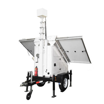 Verwijderde bewaking mobiele zonne-CCTV-trailer met PTZ-camerabox