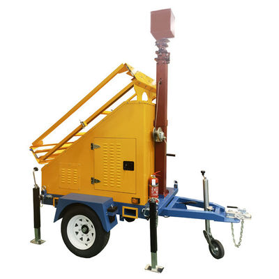 OEM zonnepaneel mobiele zonne-trailer met 6m 7m handmatige telescopische mast