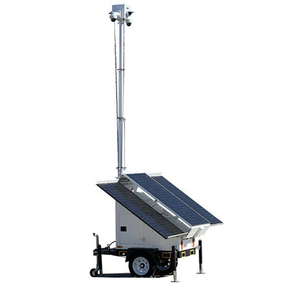 Zonne-aangedreven mobiele cameratrailer voor commerciële gebouwen