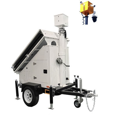 Mobiele site zonne-energiebeveiliging trailer videobewaking met HD-camera's