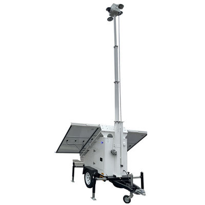 mobiele trailers voor zonne-energiebewaking met zonnecamera's voor commerciële gebouwbewaking