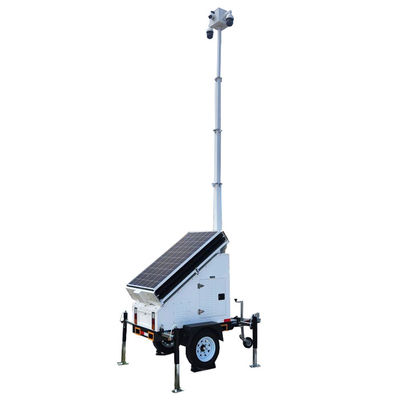 Gym Mobile Draagbare CCTV zonne-aangedreven trailer Met PTZ Dome Camera's