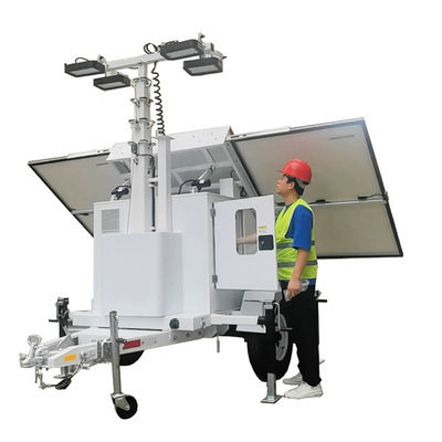 Drinkbare zonne-lichttoren met 4*100W LED-lampen voor rampgebieden