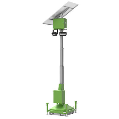 Mobiele zonne-lichttoren tijdelijke verlichting toren 2 * 50W LED Voor straatverlichting