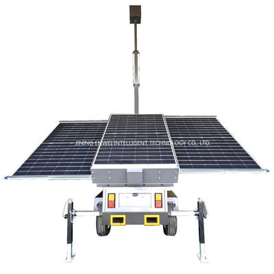 Video recorder bewakingsmonitor mobiele bewaking trailer CCTV camera trailer voor beveiligingsbedrijf