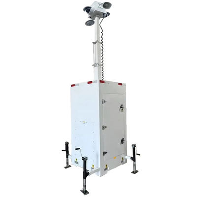 quality Mobiele CCTV-toren met 6 meter handmatige mast voor marktbewaking factory