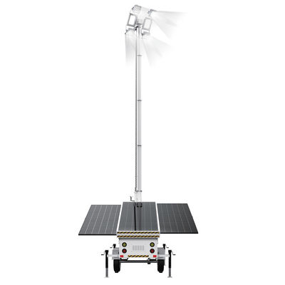 quality 7m hoge mast mobiele zonne-lichttoren voor rampenhulp in afgelegen gebieden factory