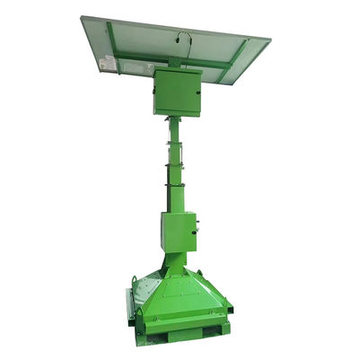 Groene zonne-energie energieopslag licht led toren voor nacht brug verlichting