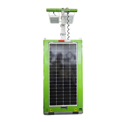 Omnibearing Solar Power Light Tower gemonteerde telescopische mast en led lichten voor stadspark verlichting