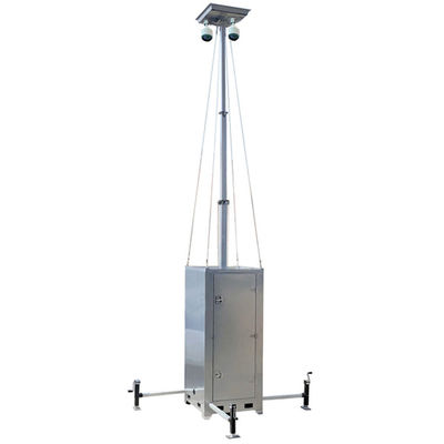 6m Mast Camera Surveillance Cube Security Tower Voor tijdelijke bouwplaats