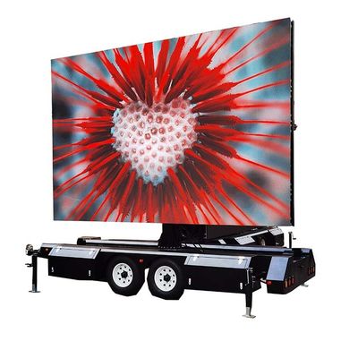 Zonne-energie trailers gemonteerd LED-scherm display trailer buiten 16 grijs niveau voor handelsbeurs