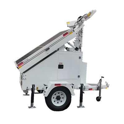 Versadigbaarheid Zonne-energie Led Light Tower Draagbare Cold Dip gegalvaniseerde trailer voor bos nachtverlichting