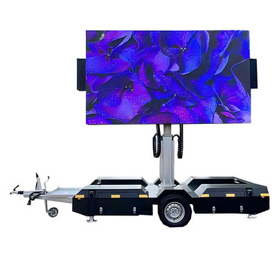 Milieubescherming en energiebesparing Waterdicht mobiel LED-scherm-trailer voor gebouwconstructie