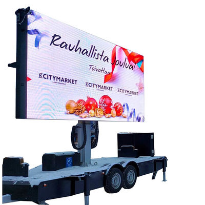 Outdoor Full Color Led Screen Display Billboard Trailer Voor toeristische plek