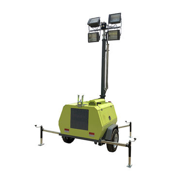 Goed verlichtingseffect 6 kW mobiele lichttoren Diesel energie verlichting trailer Voor stadsstraatverlichting