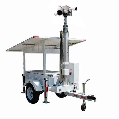 quality Veiligheidscamera trailer met 2*420W zonnepanelen voor parkeerterreinbewaking factory