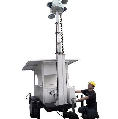 Superieure flexibiliteit mobiele beveiligingscamera toren gemonteerd high definition cctv voor mijnen monitoring
