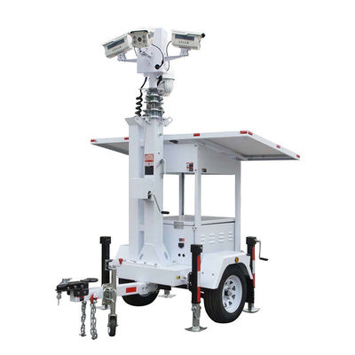 Sterke aanpasbaarheid 2*420W zonnepaneel bewakingscamera Cctv trailer voor parkbewaking