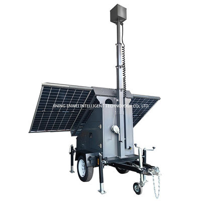 DC 24V mobiele zonne-surveillance trailer zonne-monitoring torens voor installatie monitoring