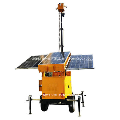 Mobiele zonne-energiecamera CCTV-trailer Draagbare bewakingstoren voor noodhulpbewaking