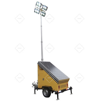 Draagbare trailers voor zonne-energieverlichting met MPPT 60A-controller voor havenverlichting