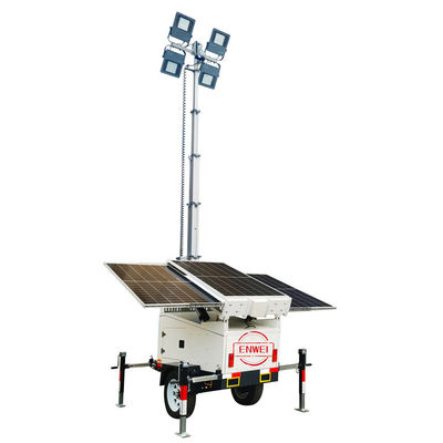 Solar Light Tower met 7m telescopische mast Voor bouwterreinen Mijnbouwterreinen