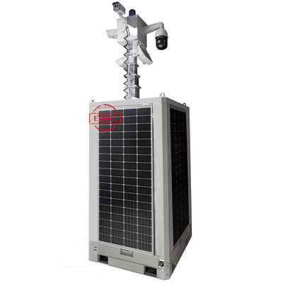 Solar CCTV Surveillance Towers With Electric Mastfor Mining Sites Monitoring