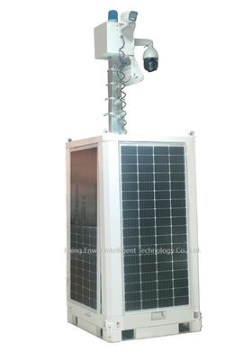 Portable Solar Powered Camera CCTV Tower For Parking Lot Monitoring