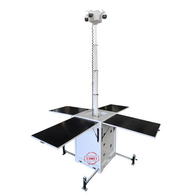 Zonnecamerabewakingstoren met elektrische mast voor het bewaken van mijnbouwterreinen