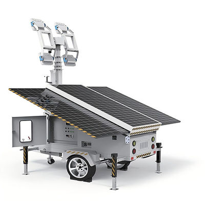 Mobiele Solar Beveiligings Surveillance Lichtmast met 3*460 W Zonnepanelen