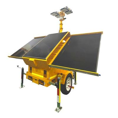 Mobiele zonne-trailer met LED-lampen voor bouwterreinen Nachtverlichting