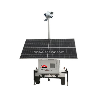 Solar Security Surveillance Trailer met 4K-camera's voor tijdelijke technische beveiliging