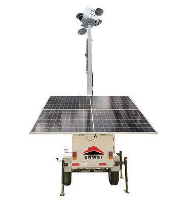 Energie-onafhankelijkheid Zonne-energie Camera Cctv Trailer Voor Bewaking Industrieterrein