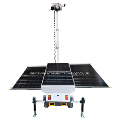 Nieuw ontwerp zonne-surveillance trailer met 4K-camera voor afgelegen gebieden zonder elektriciteit