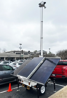 Nieuwe Snel Inzetbare Zonne-Monitoring Trailer Met Zonne-Energievoorziening Voor Boerderijbewaking