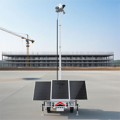 Lange batterijduur zonnepaneel camera aanhanger voor bouwplaatsbewaking
