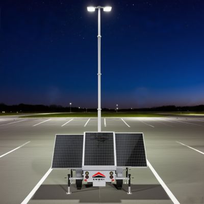 High Mobility Solar Power Floodlight Lighting Trailer Voor nachtparkeerterreinverlichting