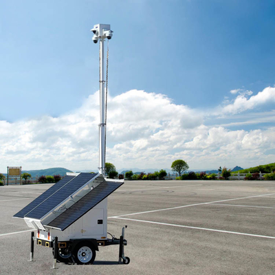 Solar Mobile Security Trailer met 6m handmatige mast voor het monitoren van openbare evenementen