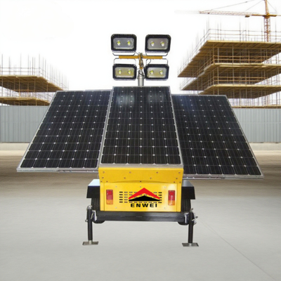 Sterke milieuaanpassingsvermogen Zonne-energie Led Lighting Trailers Voor Chemical Park Lighting
