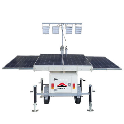 De hele dag gebruik zonnepanelen LED-verlichting trailers voor tijdelijke siteverlichting