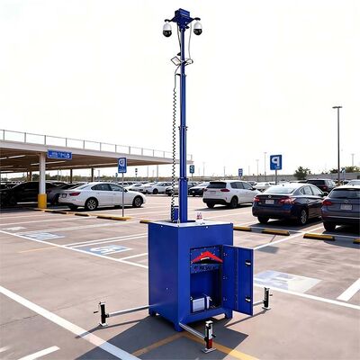 quality Mobiele videobewakingstoren met groen licht voor bewaking van parkeerterreinen factory
