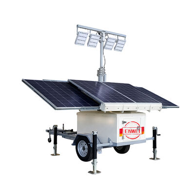 Mobiele zonne-energie-LED-lichttrailer voor mijnbouw/boerderij/afgelegen gebied