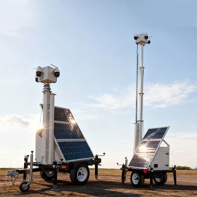 Mobiele zonne-energie trailer off-grid systeem met 120AH batterij voor bouwplaats