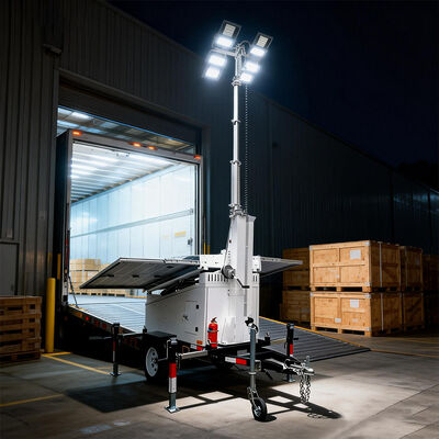Zonneverlichting Trailer Mobiele LED lichttrailer Voor buitenwerkplaatsen Verlichting