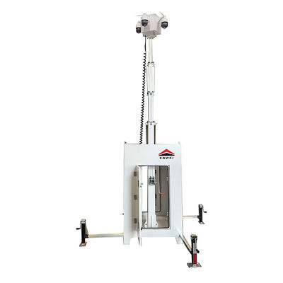 Standaard configuratie Bewegende beveiliging Cctv Cuboid Draagbare bewakingscamera toren voor zand en grind plant monitoring